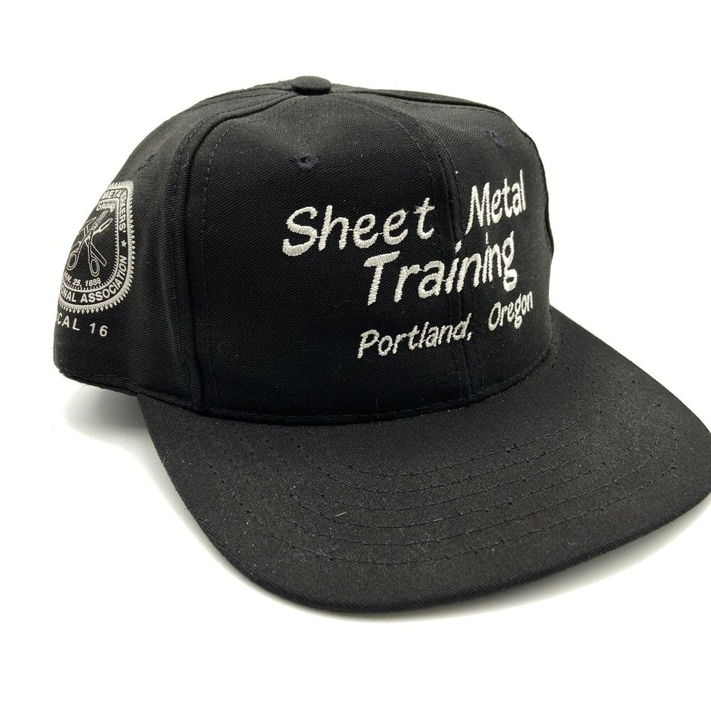 Vintage Sheet Metal Training Association Snapback Hat Portland Oregon Local 16